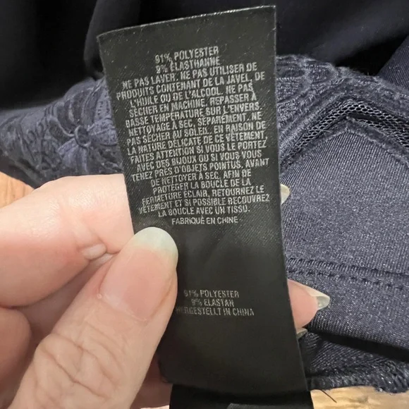 Ted Baker London Navy Dress with Embroidered Details - Picture 6 of 7